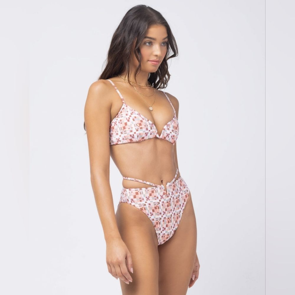 Nwt L*Space Block Party Helena Top And Camacho Bikini Bottoms M Top/S Bottom